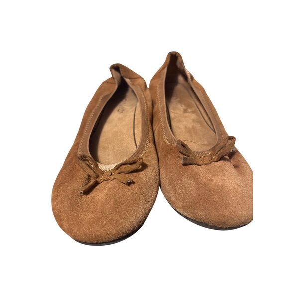 Vionic Womens Suede Ballet Flats With Bow Detail Casual Shoes Size 6.5 Tan - Picture 2 of 7